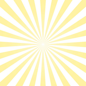 抽象淡黄色的太阳光线背景。矢量