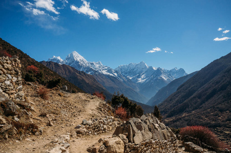 惊人的山风景, 尼泊尔, 萨加玛塔, 2014年11月