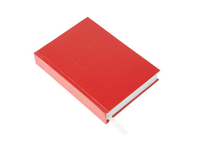 一本红色的书，里面有白色背景的书签