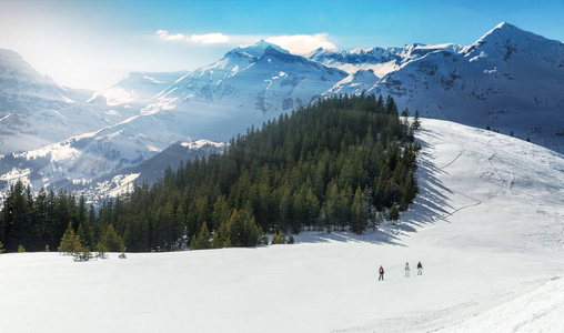 冬季景观, 冬季活动, 运动, 雪山山峰