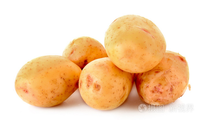 土豆上白色隔离