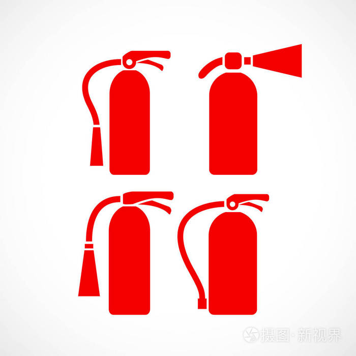 灭火器矢量图标