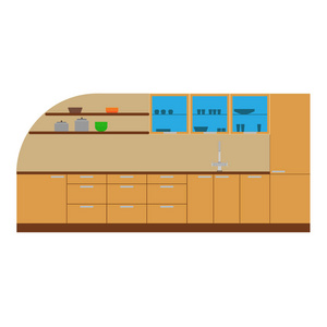 厨柜矢量家具室内图示设计图片