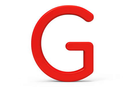 3d 渲染红色字母 G