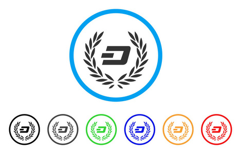 Dashcoin Laureal 花环圆形图标