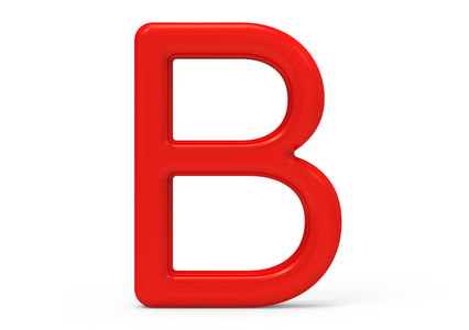 3d 渲染红色字母 B