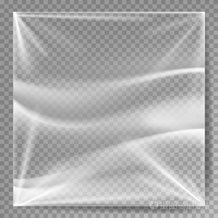 插画 透明聚乙烯载体.塑料变形模板为您的设计.