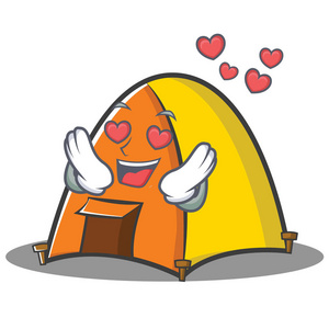 爱情帐篷人物卡通风格图片