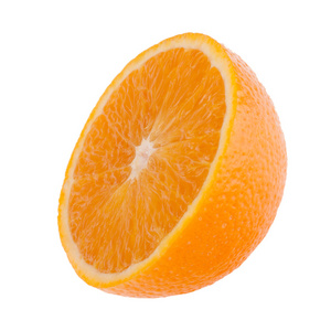 橘子切片一半
