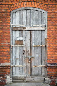 老的木质门。背景