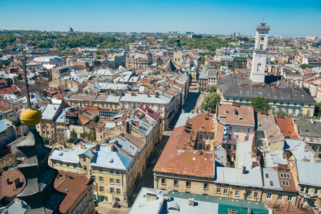 利沃夫城市全景图