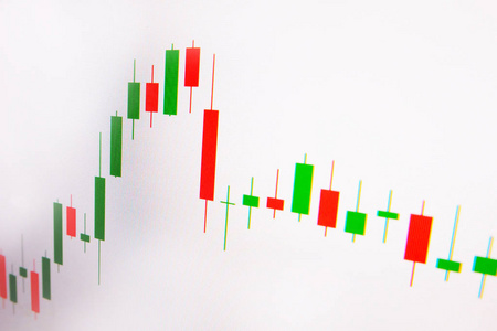 证券市场绿色和红色图与白色背景, 外汇市场, 交易