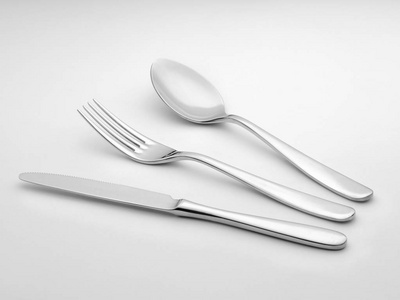 白色银色餐具