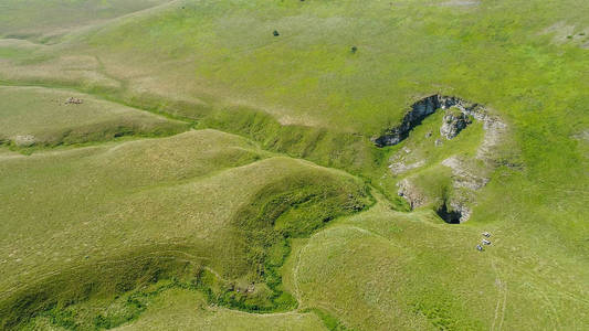 Ponor, 旧 planina 山脉的地下河流鸟瞰图, 塞尔维亚