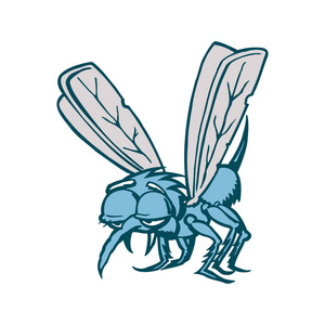蚊子卡通插图