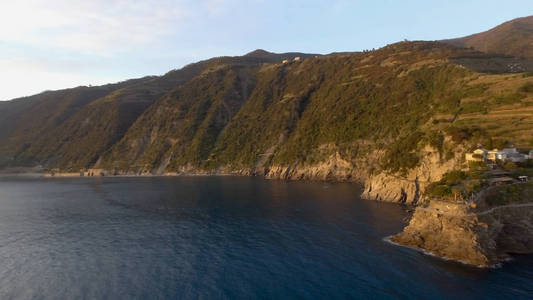 Manarola 海岸线鸟瞰图