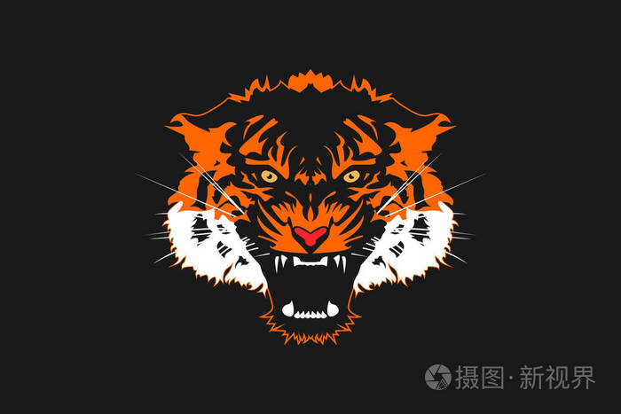 标志虎脸矢量