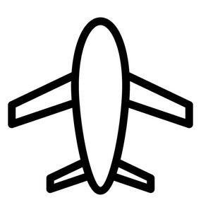 飞机线矢量图标