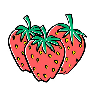 草莓矢量插图插图