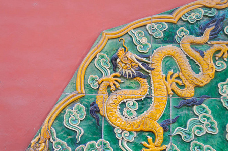 上墙 紫禁城 北京陶瓷龙