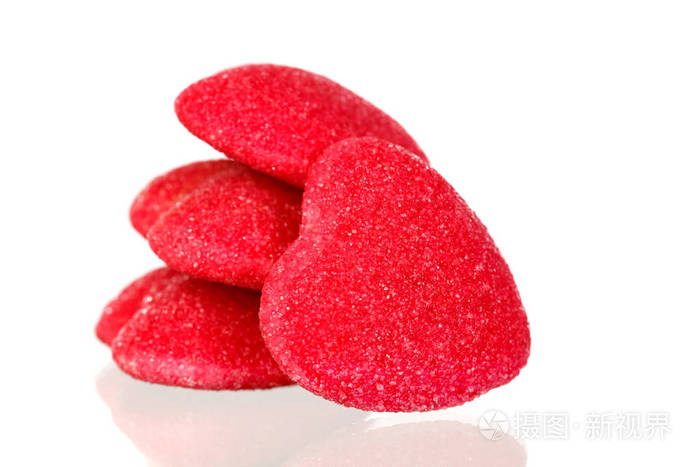 红色果冻心