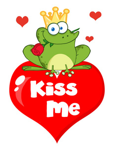 青蛙王子带着玫瑰吻我的心