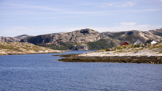 挪威岛和峡湾景观