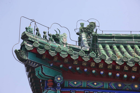 经典老中国屋顶在北京