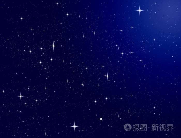 星星在太空中发光