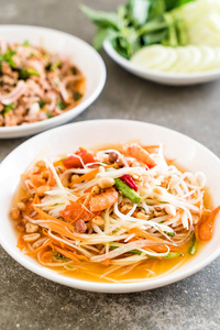 辣木瓜沙拉泰国传统食物