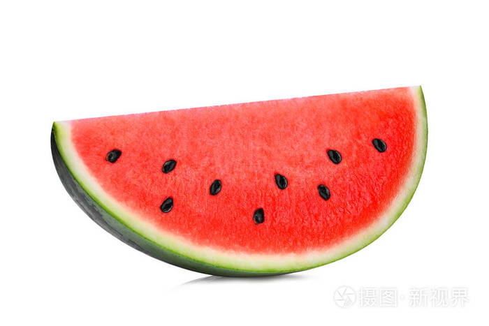 白色背景的红西瓜片完美的reto
