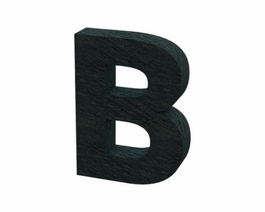 字体石石板大写 B 3d 渲染