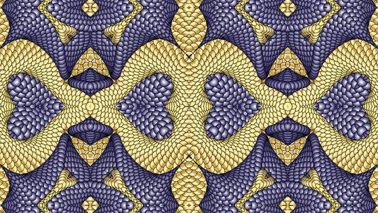 在服装和纺织品上印有金色图案的紫色色调的抽象背景