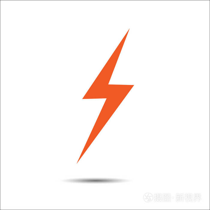 简单的图标风暴或雷电袭击孤立插画-正版商用图片03s5w2-摄图新视界