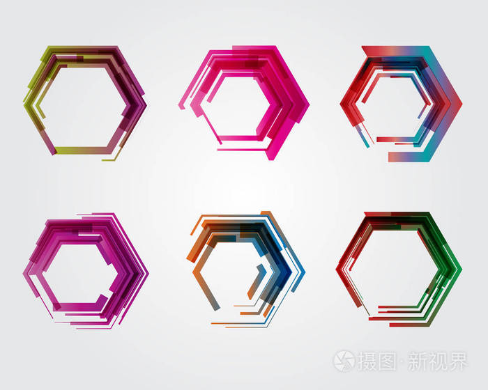 几何五边形业务抽象图标.作为标志, 标志, 标志网页标签标志