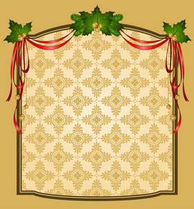 复古圣诞挂毯背景