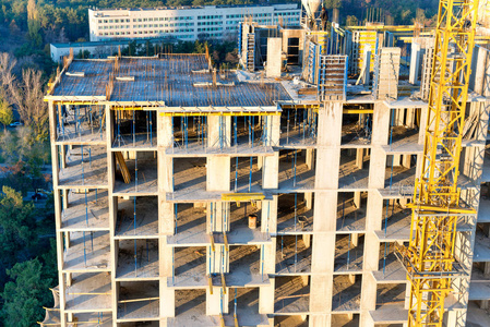 建筑业用混凝土砌块建造工地