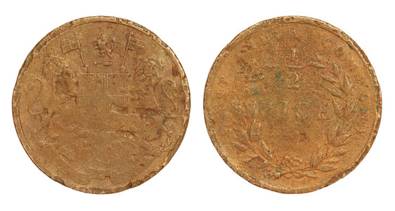英国东印度公司的旧印度硬币