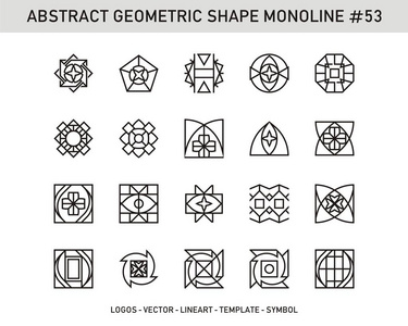 现代抽象几何形状单一集