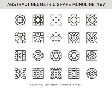 现代抽象几何形状单一集