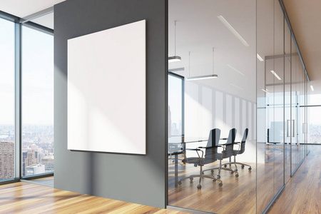 灰色和玻璃等候区和会议室图片