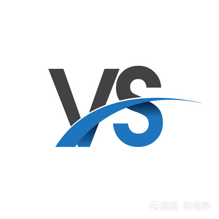 vs字母徽标您的企业和公司的初始徽标标识