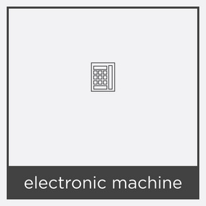在白色背景上隔离的电子机器图标