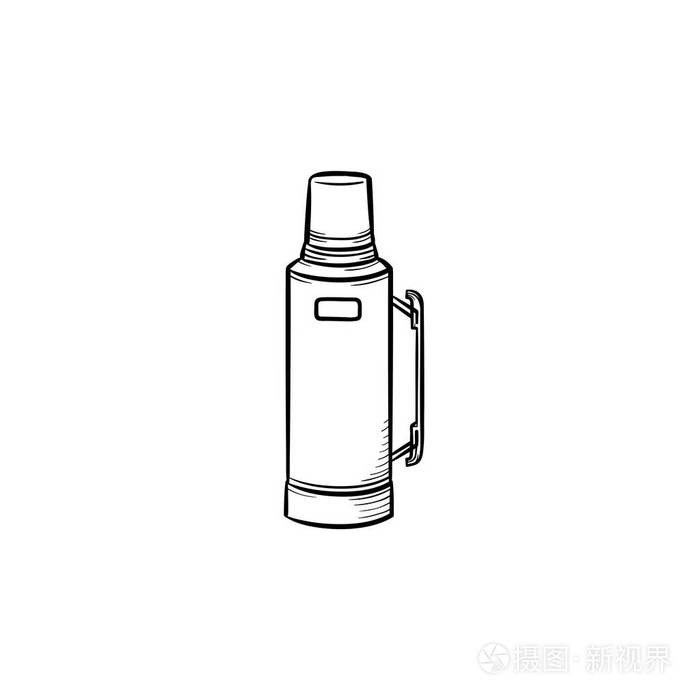 热水瓶手绘素描图标