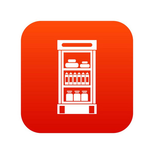 产品在超级市场冰箱图标数字红色