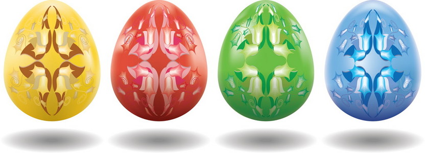 彩色的复活节彩蛋装饰的图案