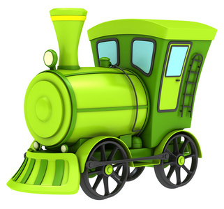 绿色玩具火车