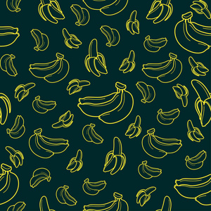 香蕉果无缝模式背景矢量格式