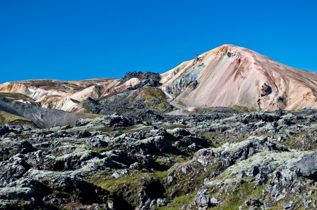 landmannalaugar，在冰岛彩虹山