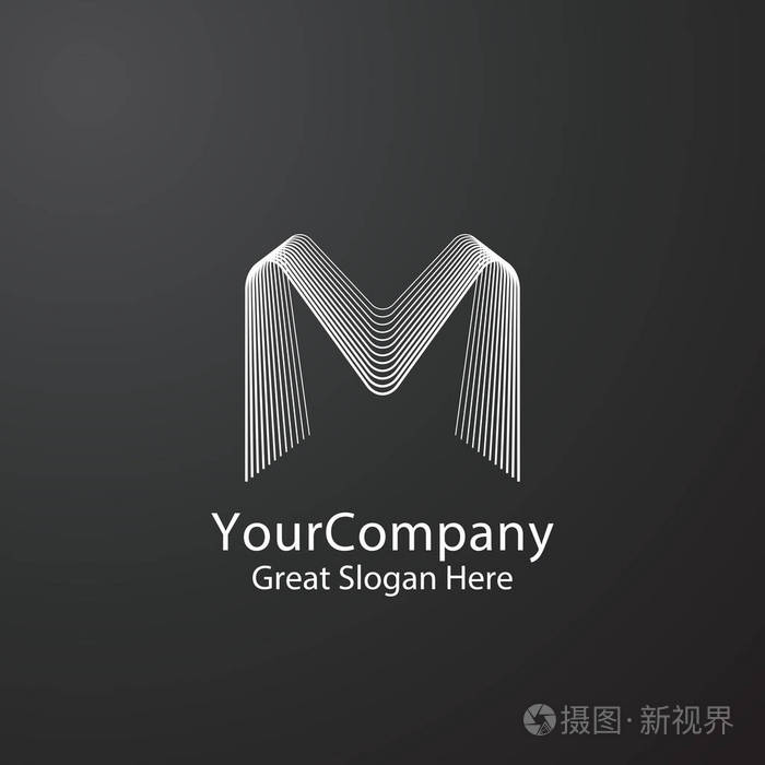 字母m 标志设计为时尚品牌, 最初的婚礼请柬, 商业融资.